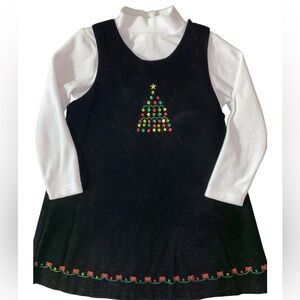 Sophie Rose • Black Velvet • Christmas Tree Dress• 2 Piece Set